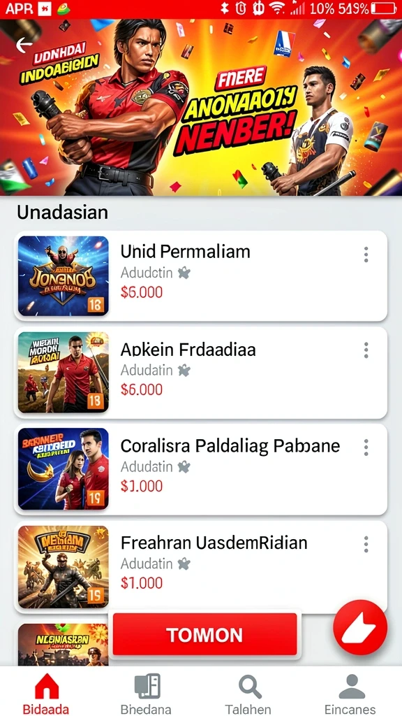 cinema77 - Tampilan antarmuka CINEMA77 yang menarik dan mudah dinavigasi.