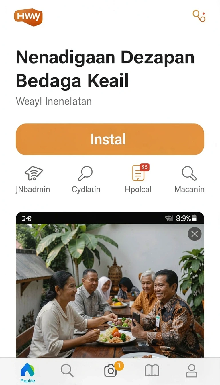 okjk - Tampilan utama aplikasi OKJK yang menarik.
