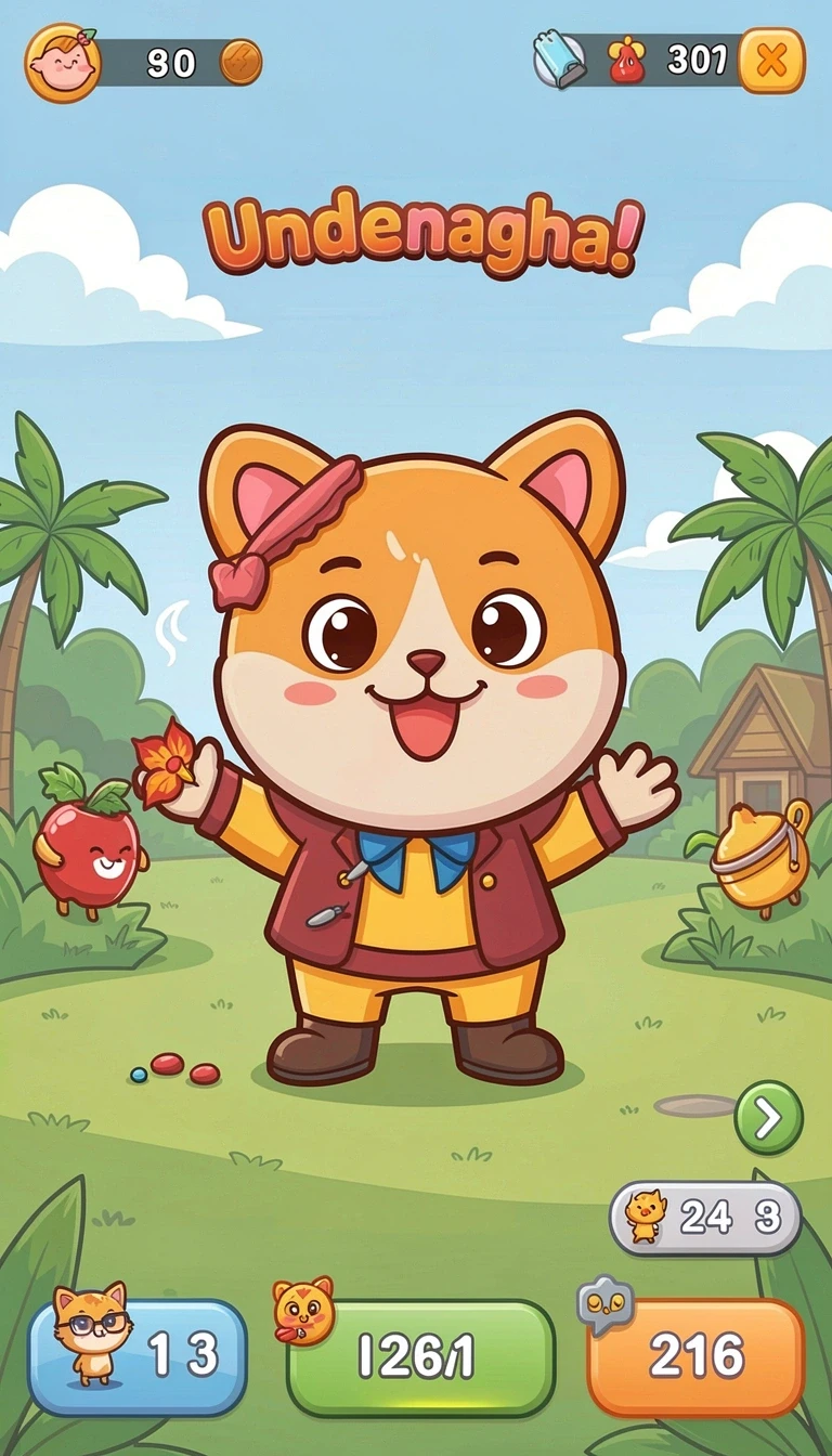 watitoto - Screenshot ini menampilkan berbagai item yang dapat dikumpulkan dalam permainan.